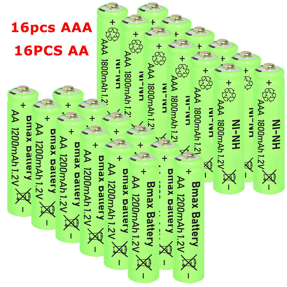 AA Rechargeable Batteries Battery 1200mAh Power Charger 4-24Pcs-image