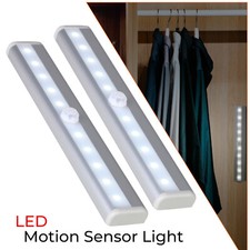Wardrobe Light PIR Motion Sensor Wireless Battery Powered Night Lam Wall 10 LED