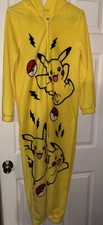Pok mon Pikachu Zip Up Pjs 14/16 Boys Preowned