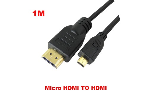 Micro / Mini HDMI to HDMI Cable V1.4 4K 1080P Full HD 3D Camera Tablet Phone PC - Picture 15 of 16