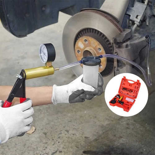Vacuum Motorbike Pump Brake Bleeder Hand Held Bleeding Tester Kit Car Bleed Set - Picture 10 of 14