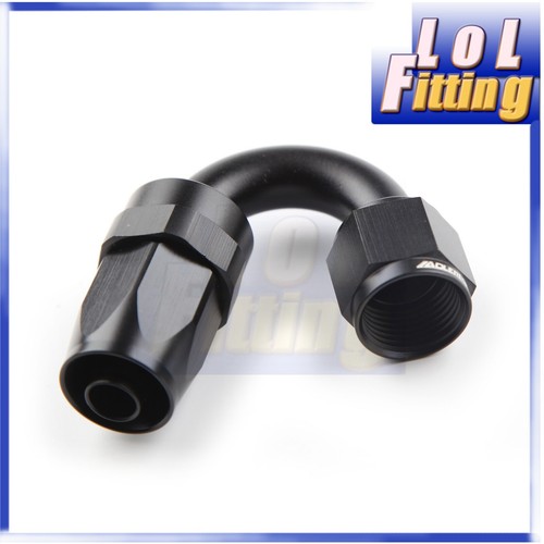 Adaptador de montaje de extremo de manguera giratoria de aluminio 8AN 8AN AN8 150 grados US STOCK negro - Imagen 3 de 6