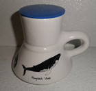 Feltman Langer No Spill Porcelain Cup Mug Sperm Orca Humpback Whale Vintage 1982