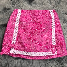 Lilly Pulitzer Jubilee Pink White Girls Butterfly Skort Skirt Size 12
