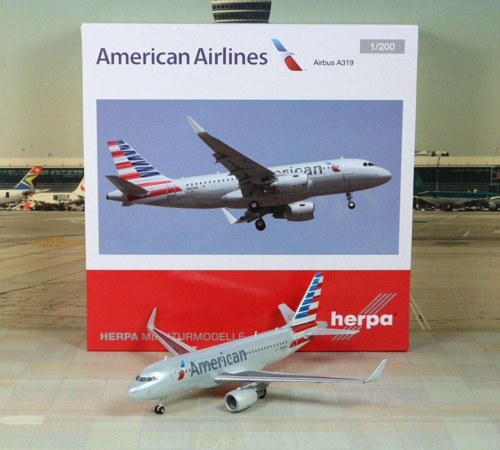 Herpa Wings AMERICANO NUOVO ColoreeeE AIRautobus A319Sh 1200 Herpa Wings AMERICANO NUOVO ColoreeeE AIRautobus A319Sh 1200