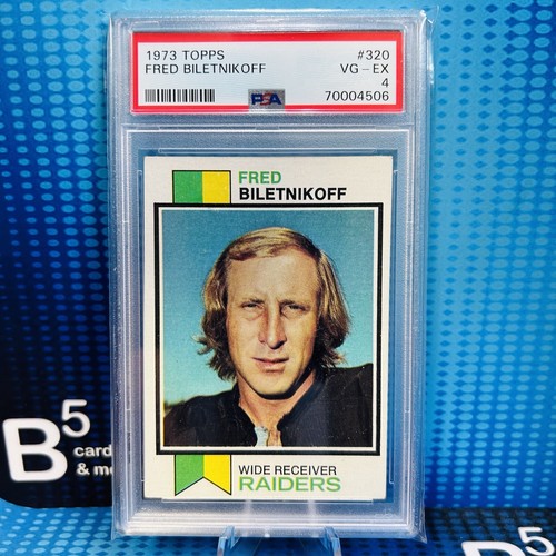 1973 TOPPS #320 FRED BILETNIKOFF RAIDERS HOF PSA 4
