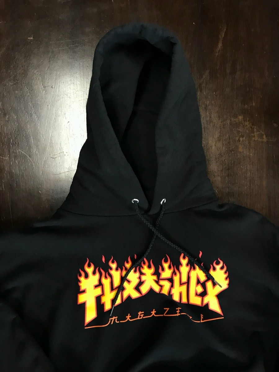 Thrasher Godzilla Flame Hoodie Size - L | eBay