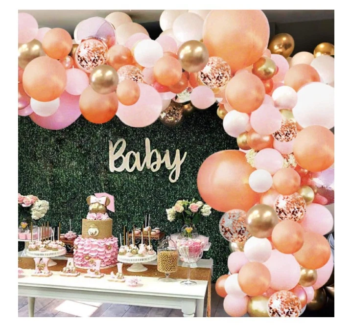 Kit de arco globo rosa oro rosa 152 piezas guirnalda boda baby shower fiesta decoración Foto 3 de 4