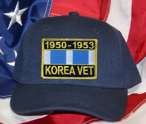 KOREAN WAR VETERAN HAT PATCH CAP 1950-1953 RIBBON US ARMY MARINES NAVY AIR FORCE - Picture 2 of 16