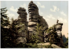 Bayreuth Forest. Episode Stone in the Three Chair Area.  Vintage Photochromic PZ, Deu