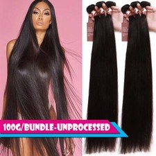 1/4Bundles Human Hair Sewin Weave Weft Brazilian Virgin Hair Extensions US CHEAP