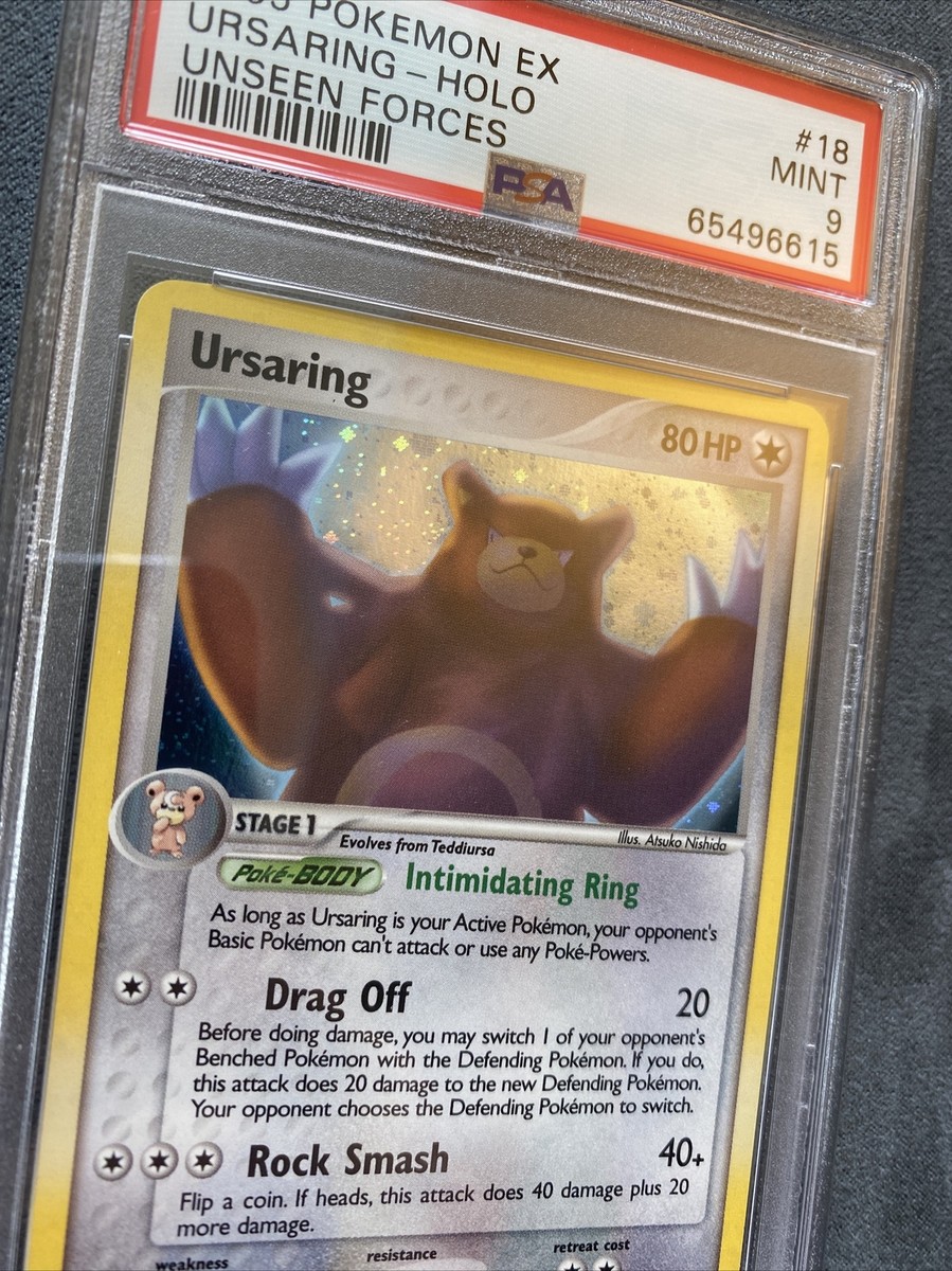 Pokemon 2005 EX Unseen Forces 18/115 Holo Rare Ursaring PSA 9 Mint