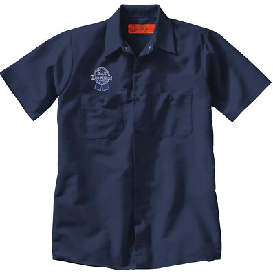 PABST BEER Embroidered PATCH + Delivery Man Uniform WORK SHIRT breweriana