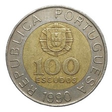 Portugal 100 Escudos 1990 Coin P229