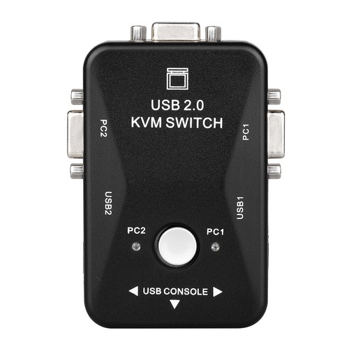 KVM Switch 2 Port Console Desktop Laptop Keyboard Monitor Mosue USB VGA Share - 第 5/11 張圖片