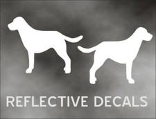 2X Reflective Decal Sticker Lab Labrador Retriever Black Yellow Chocolate Dog W