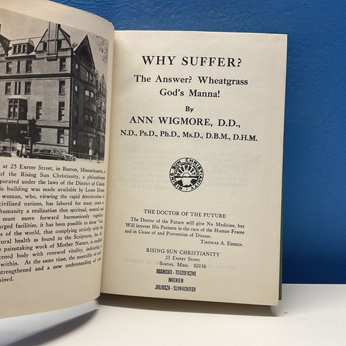 Ann Wigmore - Why Suffer? The Answer? Wheatgrass God's Manna! - Picture 4 of 8