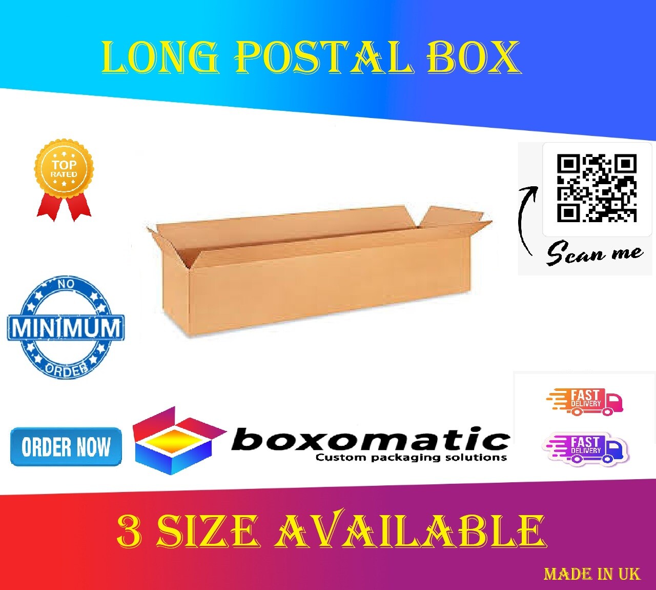 LONG CARDBOARD BOXES Golf Club Shipping Postal Parcel Packing Mailing