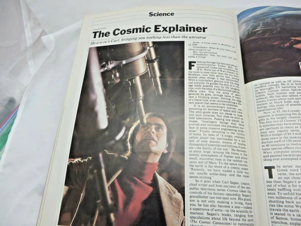 Carl Sagan Time Magazine October 20 1980 Astronomer Cosmic Explainer vtg - Image 4 of 4