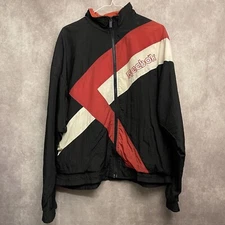 Vintage Reebok Logo Windbreaker Full Zip Jacket Adult Size Medium M Sports VTG