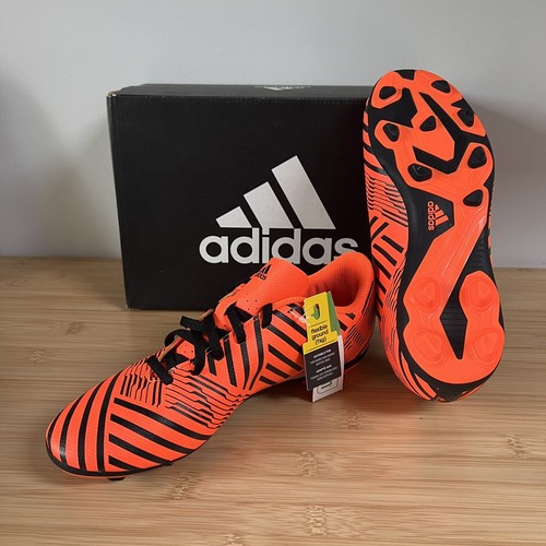 Adidas Junior Nemeziz 17.4 FxG J Soccer Cleats Orange Black Youth sz 5.5 US NEW - Picture 5 of 6