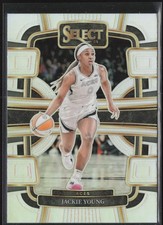 Jackie Young 2024 Panini Select WNBA #38 Concourse Silver Prizm