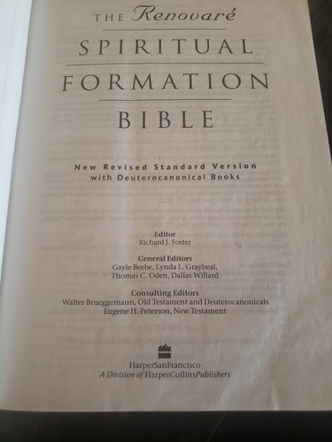 Renovare Spiritual Formation Bible NRSV with Deuterocanonical Book 1st ED. 2005 - Picture 15 of 15