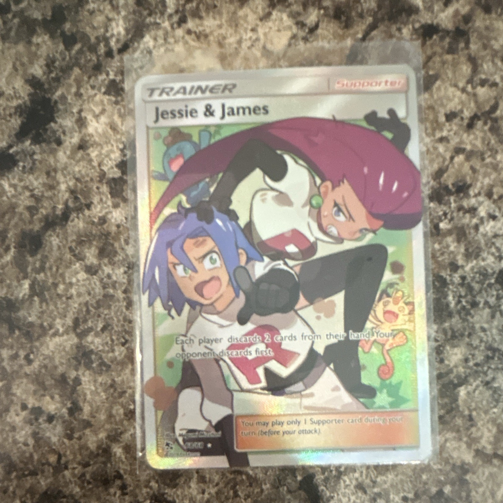 The Pokémon Company Hidden Fates Jessie & James 68/68 Full Art Holo Trainer EN