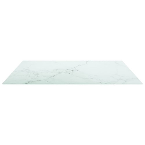 Table Top White with marble design Tempered Glass 31.5in x 31.5in - Picture 3 of 5