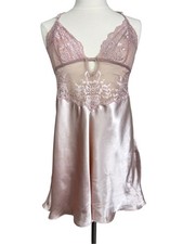Satin Lace Babydoll Top Lingerie Size M Sheer Indie Sleaze Coquette Romantic