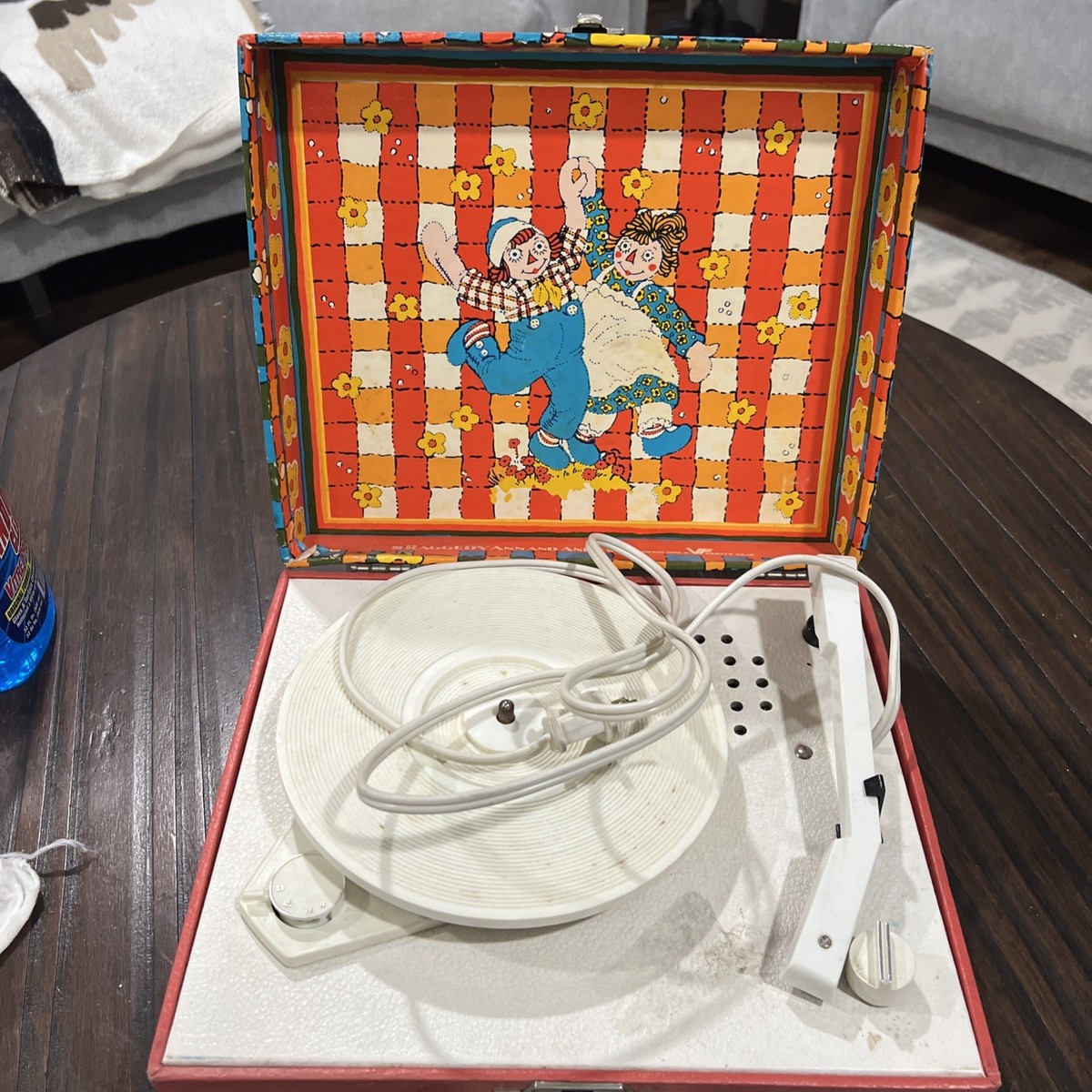 Raggedy Ann Andy Vanity Fair 1974 Portable Electric Record Player