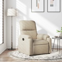 Relaxsessel Creme Mikrofaser Stoff Sessel Mit Relaxfunktion