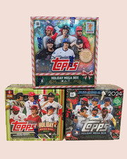 2025 TOPPS Holiday Mega Box, 2024 TOPPS Holiday Mega Box, 2023 TOPPS Holiday Meg