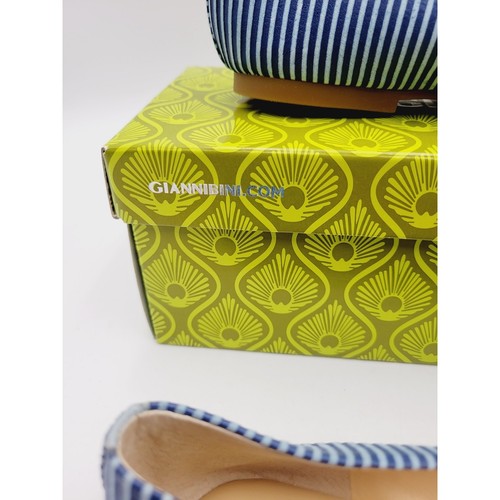 Ballerine donna Gianni Bini righe blu stelle oro 6,5 M nuove con scatola - Foto 8 di 9