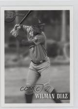 2021 Bowman Heritage Prospects Black & White Wilman Diaz #165 sh7