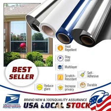 Privacy Window Film One Way Mirror Tint Protect UV Reflective Multiple Sizes