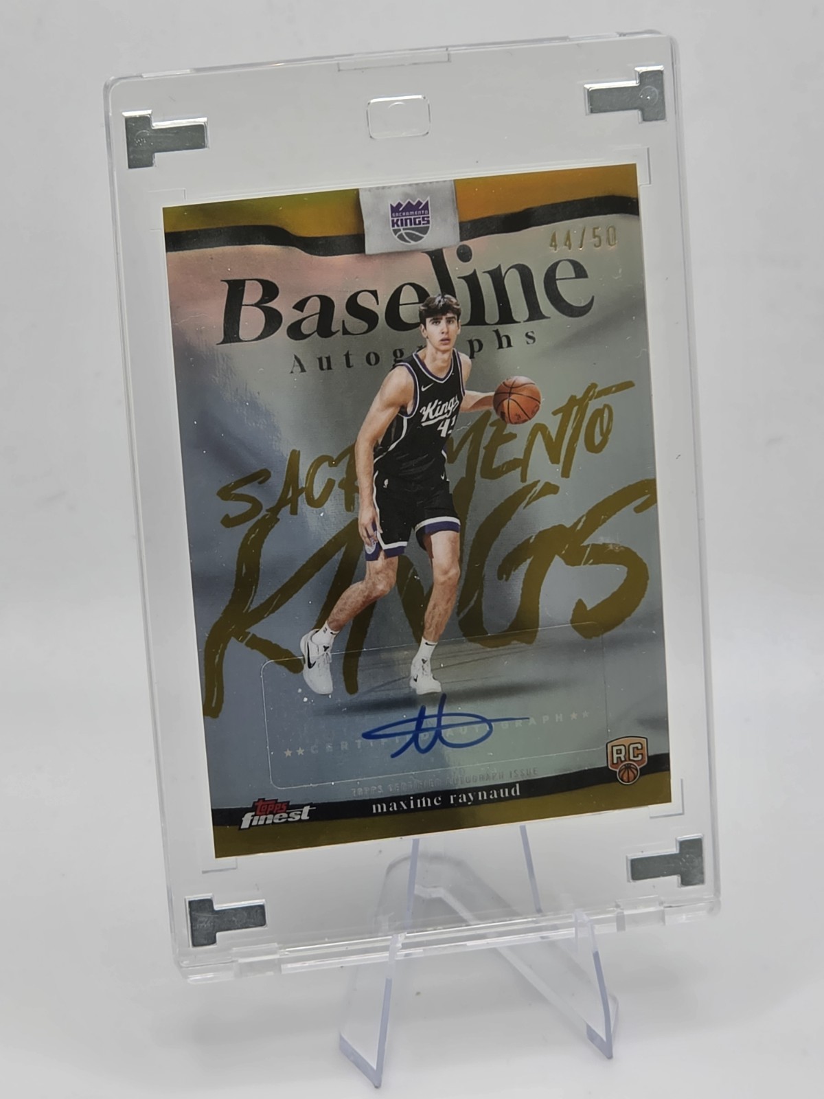2025 Topps Finest - Maxime Raynaud Baseline Autograph Gold 44/50 (RC)