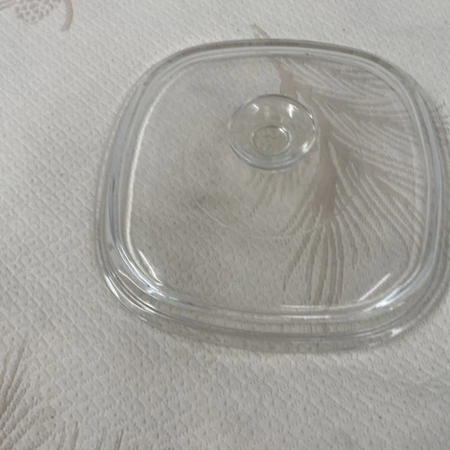 Vintage Pyrex A-9-C SQUARE Clear Glass Lid Corning Ware