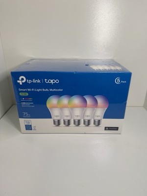 TP-Link - Tapo A19 Wi-Fi Smart LED Bulb (5-Pack) - Multicolor
