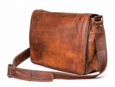 Men's Genuine Leather Vintage Messenger Handmade Briefcase Bag Satchel