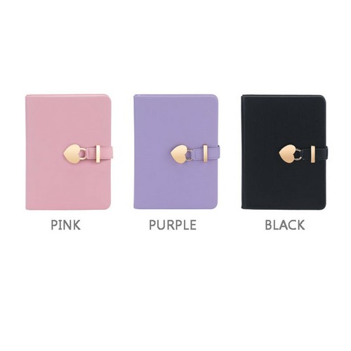 A5 PU Leather Pink Cute Journal Notebook Lined Paper Diary Gift Heart Lock & - Picture 13 of 18