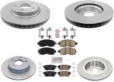 Coated Disc Brake Rotors Brake Pads For Nissan Altima 19-24 w/ Electric Parking