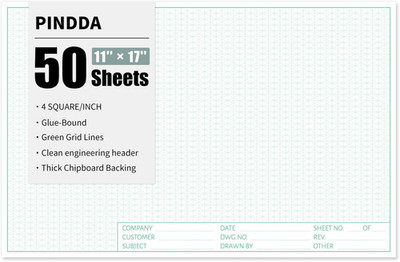 Isometric Graph Paper, 11''X17'' Dot Grid Paper, 0.25'' Grid, 50 Sheets Landscape,