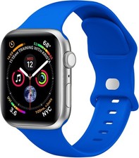 Soft Silicone Strap Compatible with Apple Watch Series 7 6 5 44mm Waterproof