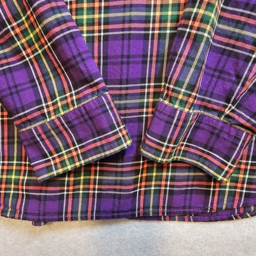 Lauren Ralph Lauren Jeans Women's 2XL Long Sleeve Purple Multicolor Plaid Shirt - Picture 13 of 18