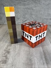Minecraft 2-Piece Light Bundle TNT Block Mood Light Torch LED Lamp