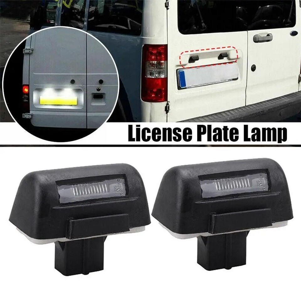 1732840 2x LED License Number Plate Light Lamps For Ford Transit Connect ...