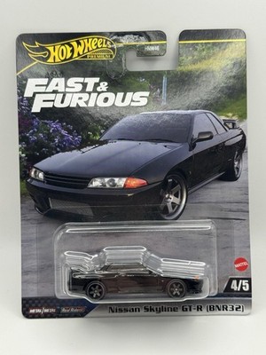 Hot Wheels Premium Fast & Furious Nissan Skyline GT-R BNR32- Diecast Real Riders