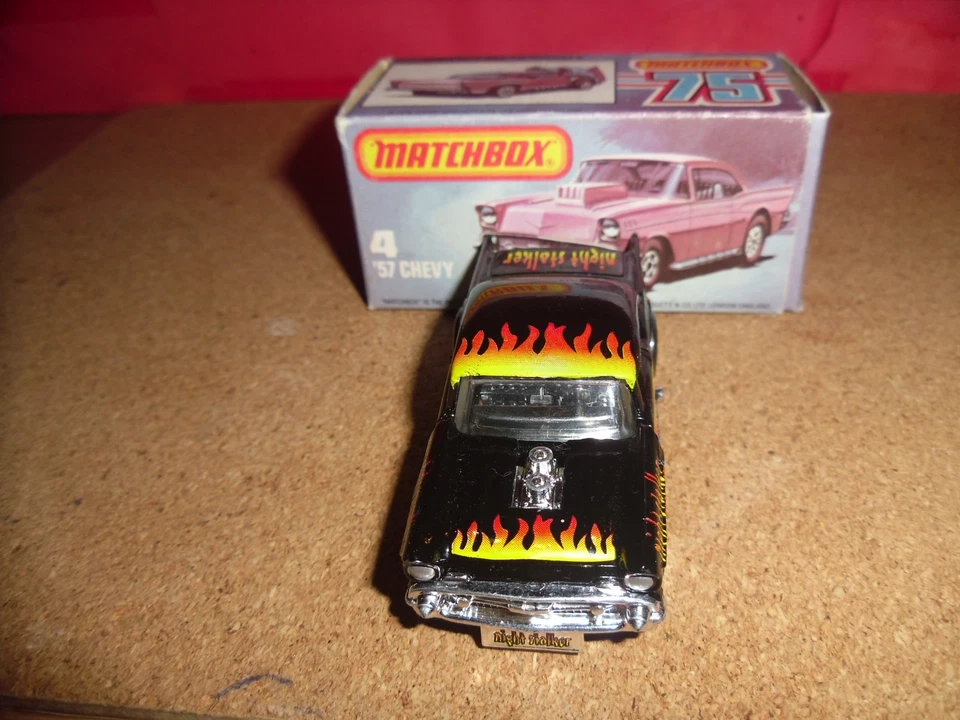 VHTF Australian Issue Matchbox 75 #4-'57 Chevy Rare "Night Stalker",MINMB,NOS. - Image 3 of 4