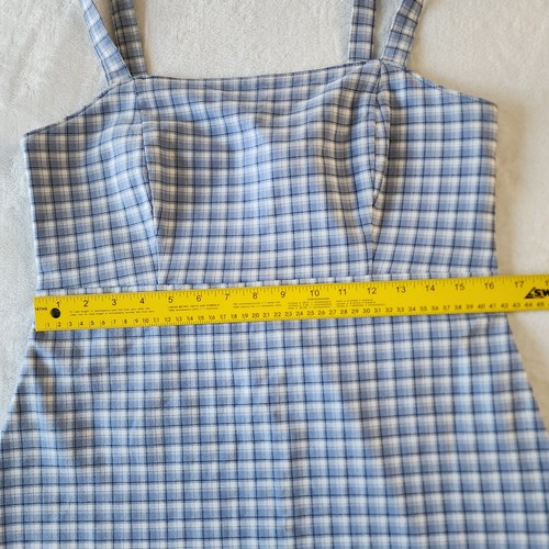 Hollister Gingham Dress Womens Large Y2K Plaid Mini Farmhouse Cottage Coquette - Picture 8 of 16